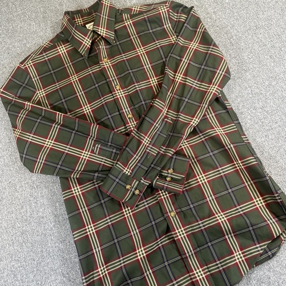 Brooks Brothers Other - Brooks Brothers Plaid Button Up Shirt Mens Small Green Red Supima Cotton